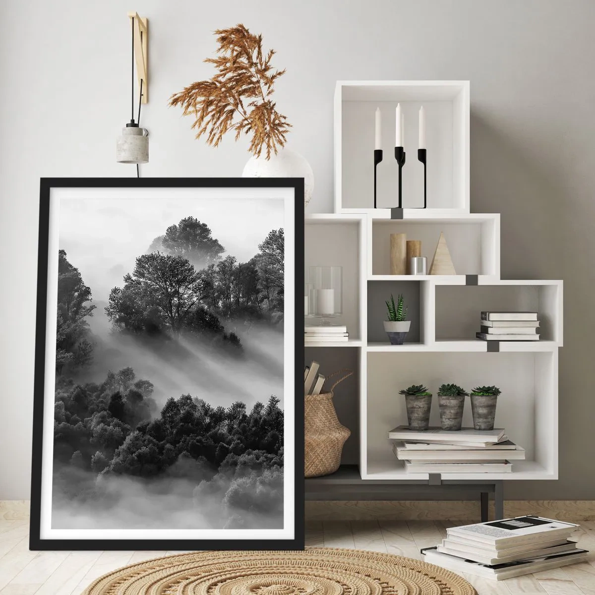 Poster in cornice nera - Risveglio dal sonno - 40x50 cm