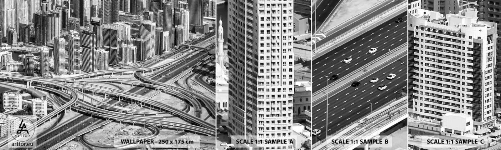 Campione Di Fotomurale Standard Eco - Dubai - città impossibile - Città, Architettura, Metropoli - 100x30 cm