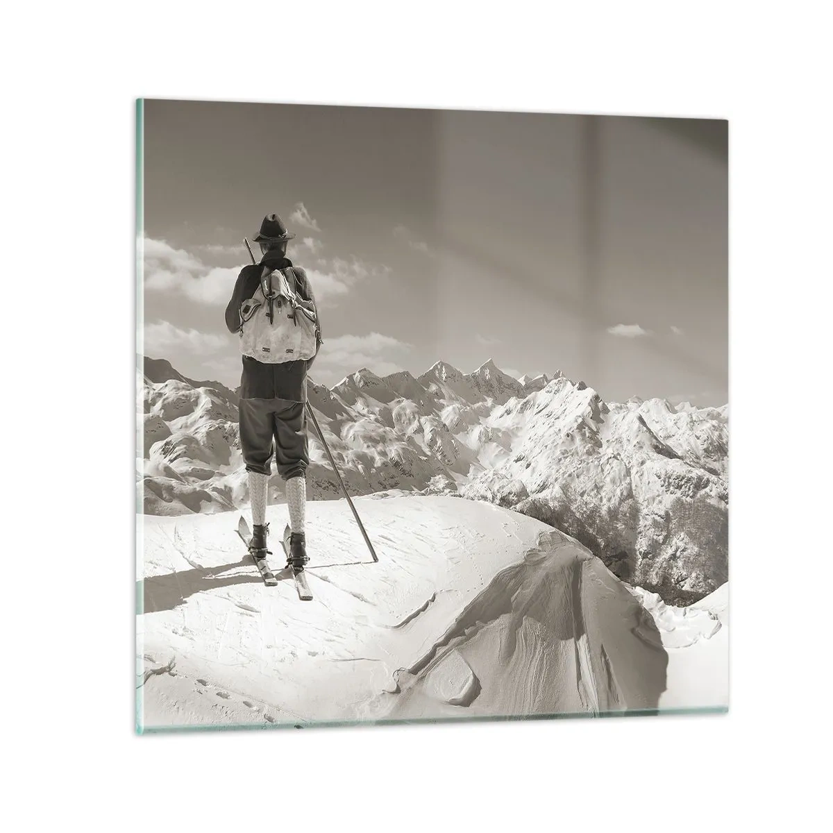 Quadro su vetro - E i monti sono immutabili - 60x60 cm