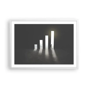 Poster in cornice bianca - Successo - impressione - 70x50 cm