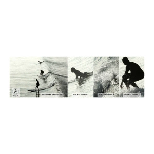 Campione di Fotomurale Adesivo Deluxe Sticker - Onde all'incontro - Fare surf, Sport, Oceano - 100x30 cm
