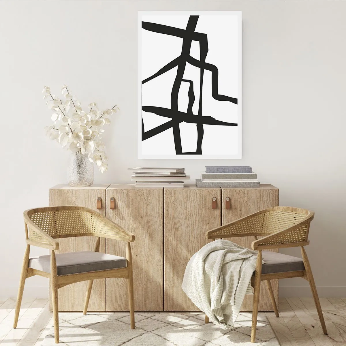 Poster - Struttura bianca e nera - 30x40 cm