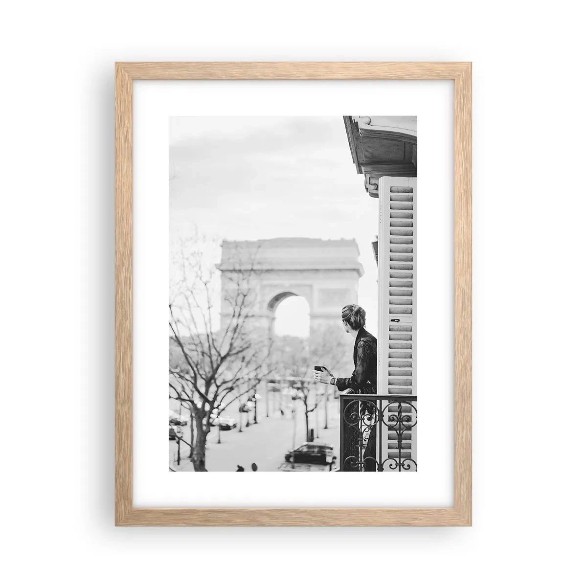 Poster in cornice rovere chiaro - Camera con vista - 30x40 cm
