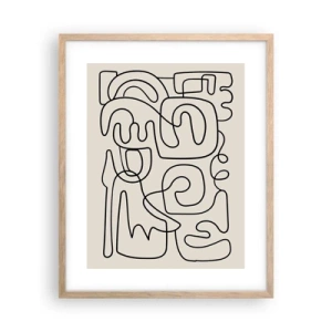 Poster in cornice rovere chiaro - Segui il percorso - 40x50 cm