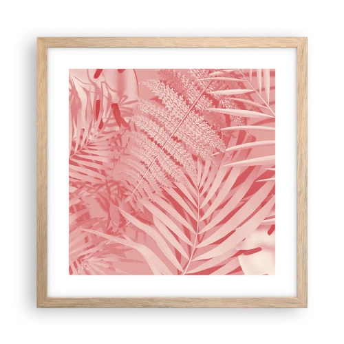 Poster in cornice rovere chiaro - Concetto rosa - 40x40 cm