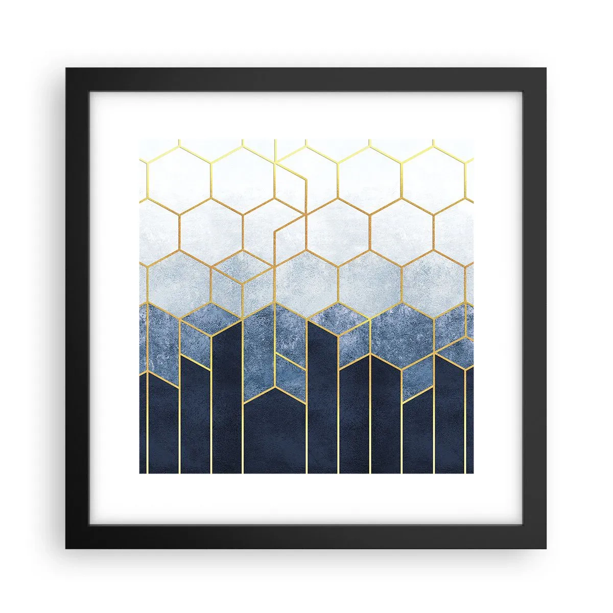 Poster in cornice nera - Composizione a ritmo sincopato - 30x30 cm