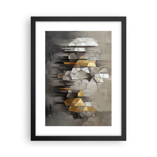 Poster in cornice nera - Composizione di ghiaccio e luce - 30x40 cm
