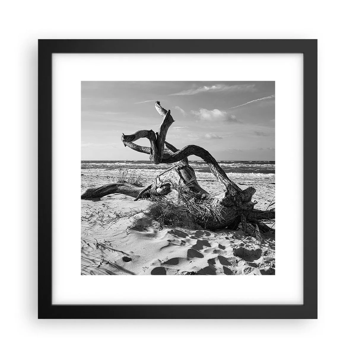 Poster in cornice nera - Scolpito dal mare - 30x30 cm