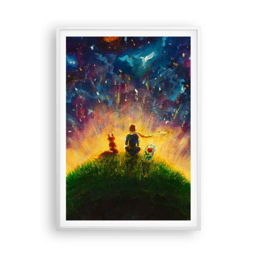 Poster in cornice bianca - Amore e amicizia: l'intero mondo - 70x100 cm