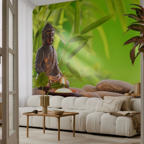Fotomurali Autoadesivo Deluxe Sticker - La vita è bella - Budda, Bambù, Terme - 400x280 cm