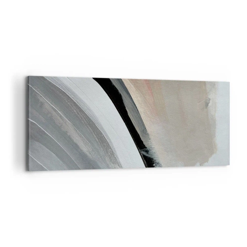 Quadro su tela - Stampe su Tela - Composizione: arco di nero e grigio - 100x40 cm