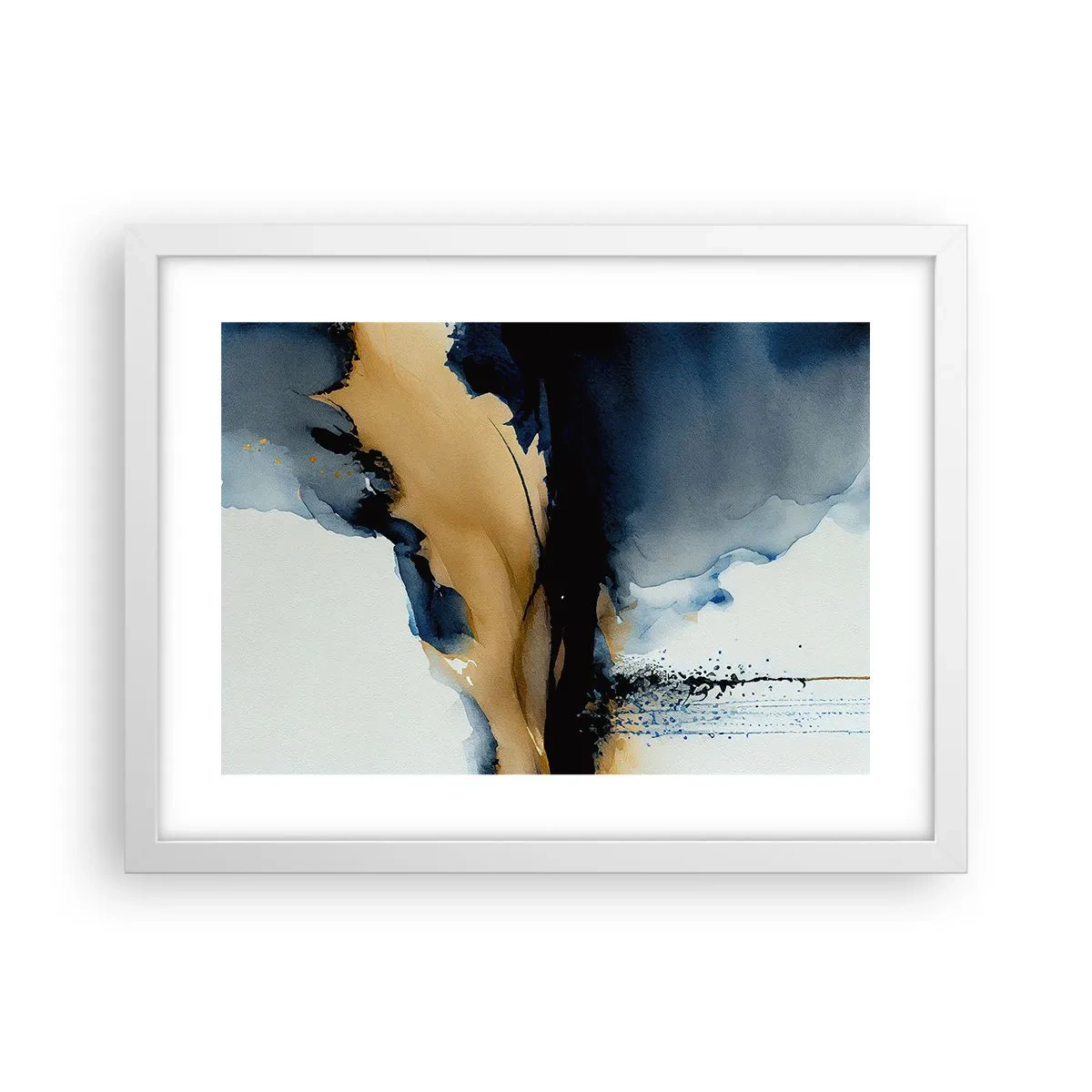 Poster in cornice bianca - Dietro la cortina - 40x30 cm