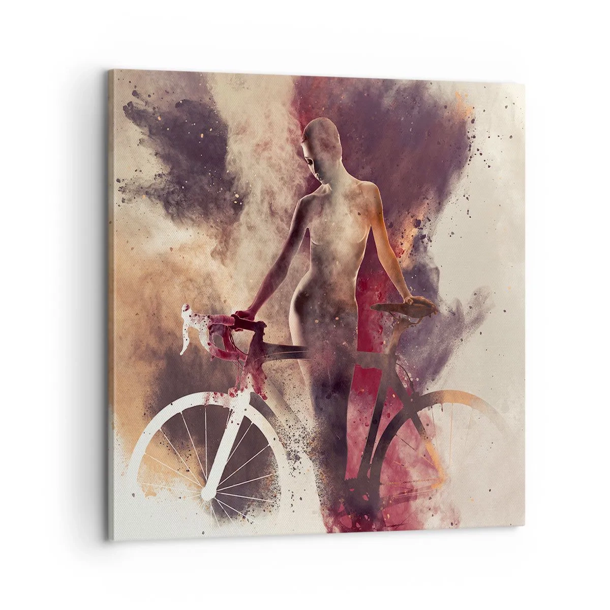 Quadro su tela - Stampe su Tela - Nelle forme di marmo un'anima da ciclista - 60x60 cm