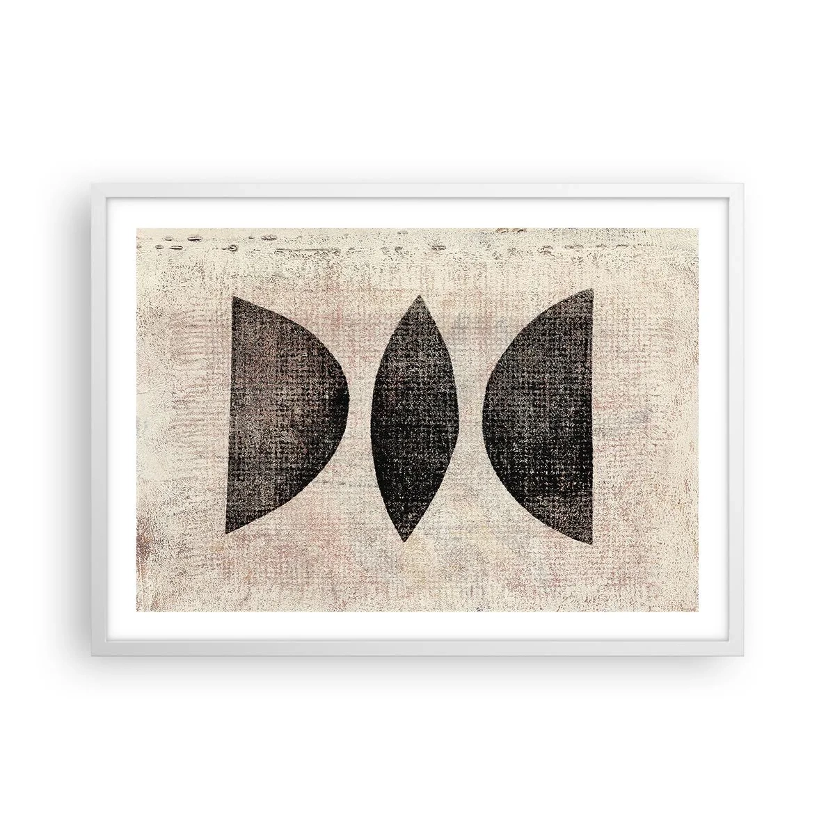 Poster in cornice bianca - Astrazione etnica - 70x50 cm