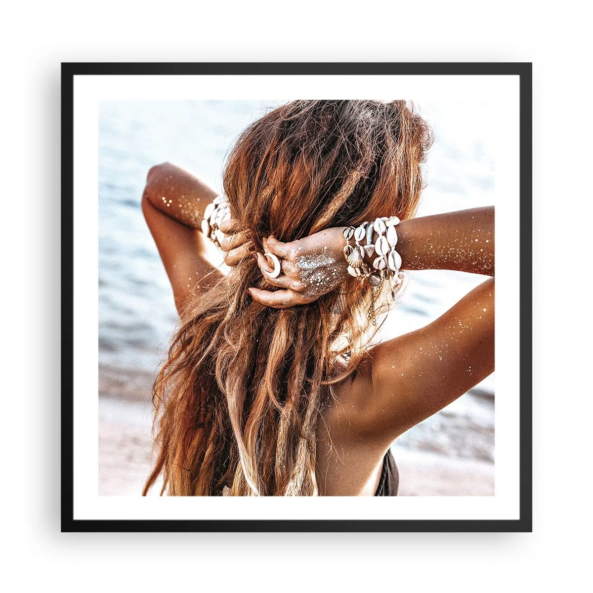 Poster in cornice nera - Sorella dell'acqua e del sole - 60x60 cm