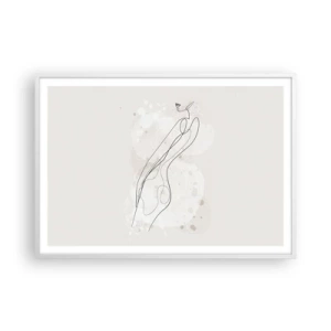 Poster in cornice bianca - Errando con lo sguardo - 100x70 cm