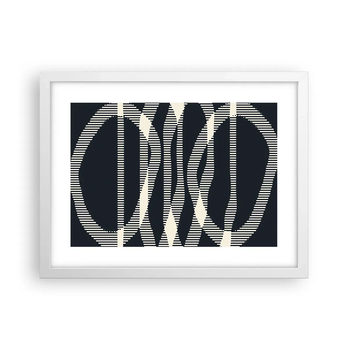 Poster in cornice bianca - Tentativo di rompere l'oscurità - 40x30 cm