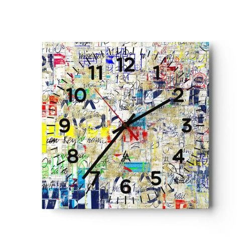 Orologio da parete - Orologio in Vetro - Semplicemente bello da vedere - 40x40 cm