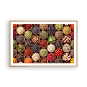 Poster in cornice rovere chiaro - Tutti i gusti del mondo - 91x61 cm