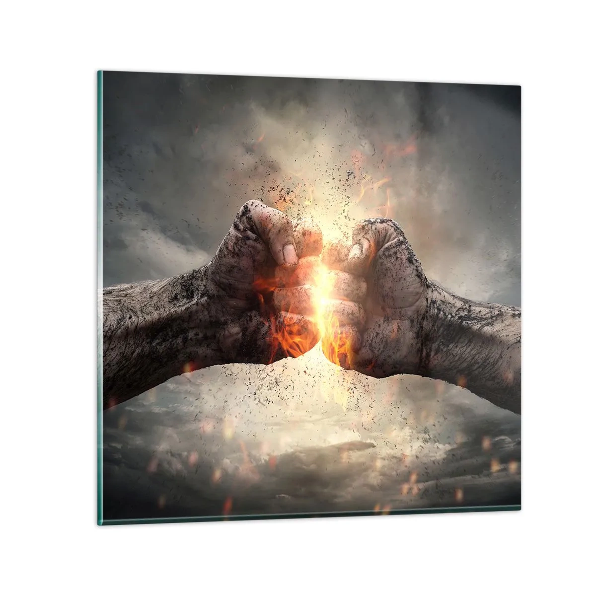 Quadro su vetro - Pronto alla battaglia - 50x50 cm