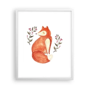 Poster in cornice bianca - Piccola rossa - 40x50 cm