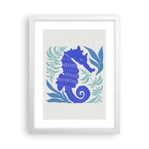 Poster in cornice bianca - Sul prato marino - 30x40 cm