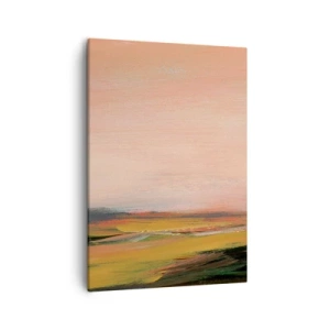 Quadro su tela - Stampe su Tela - Un paesaggio nei toni del rosa e dell'oro - 50x70cm - In tonalità di rosa - Decorazione murale moderna per soggiorno e camera da letto ARTTOR