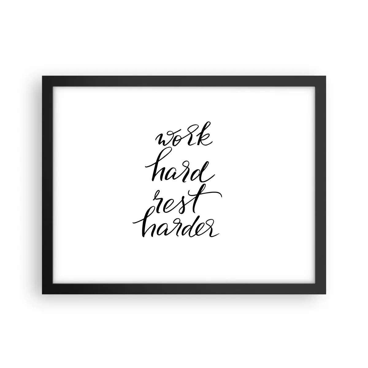 Poster in cornice nera - L'equilibrio della vita - 40x30 cm