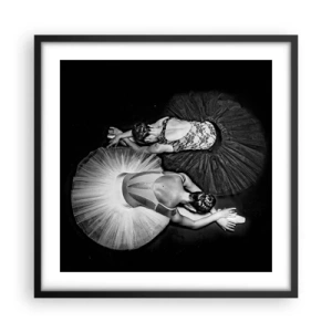 Poster in cornice nera - Yin e yang -  equilibrio ideale - 50x50 cm
