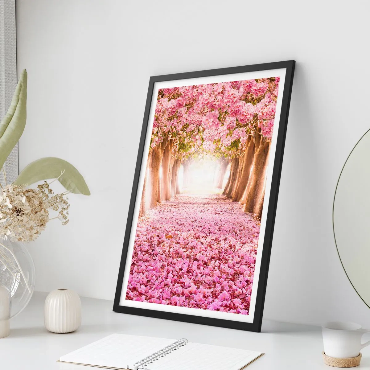 Poster in cornice nera - La strada verso il paradiso - 70x100 cm