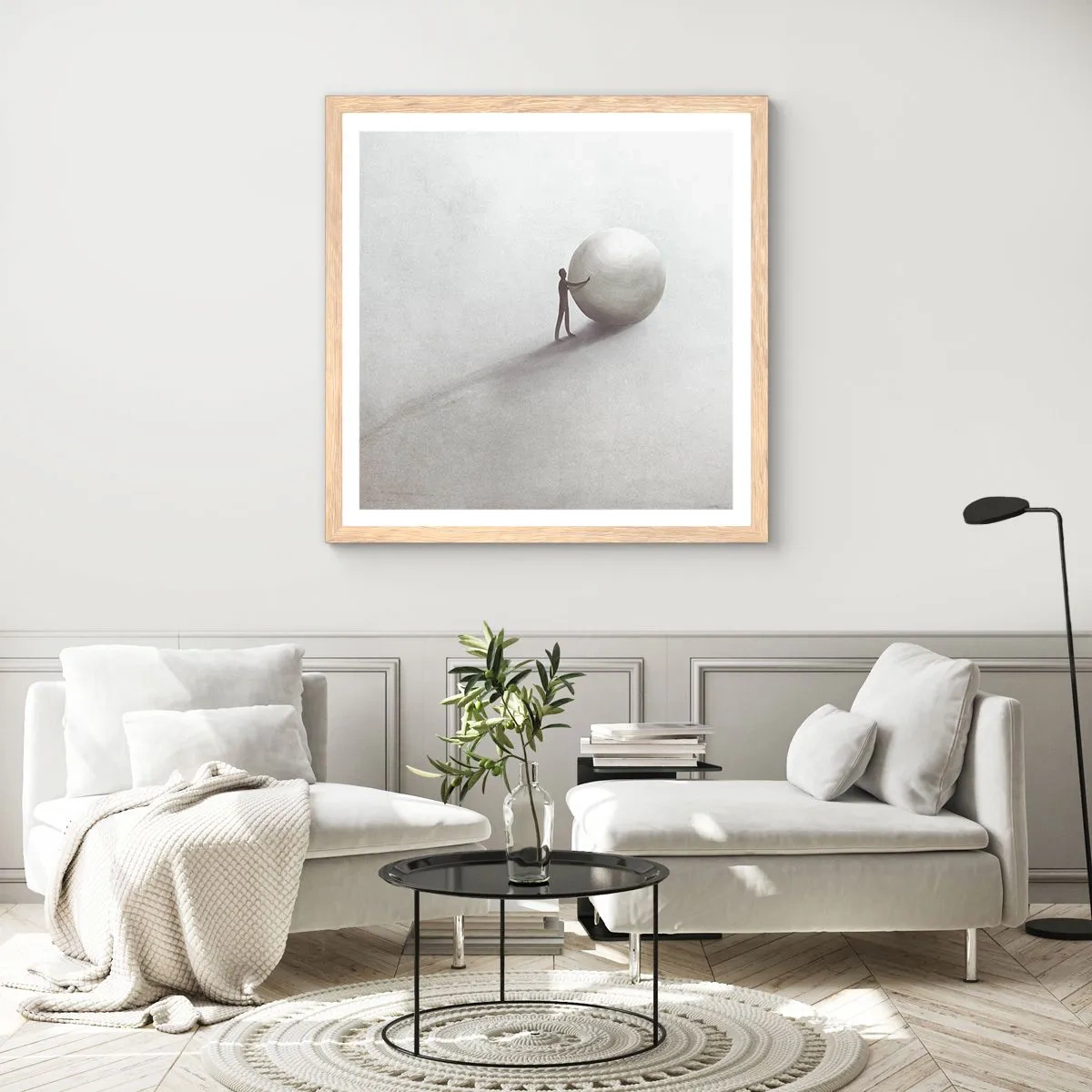 Poster in cornice rovere chiaro - Il gioco della vita - 50x50 cm