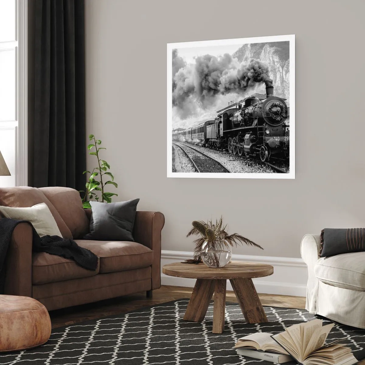 Poster - Ferma alla stazione... - 40x40 cm