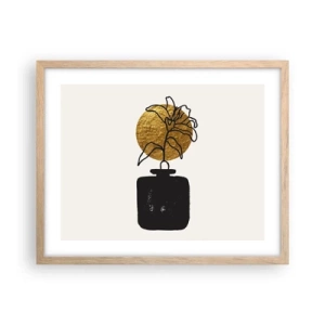 Poster in cornice rovere chiaro - Bellezza a peso d'oro - 50x40 cm