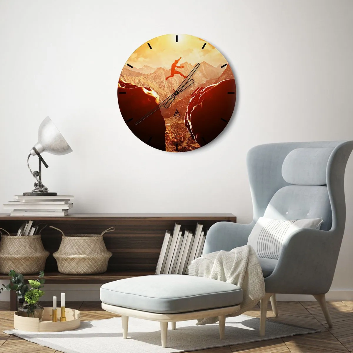 Orologio da parete - Orologio in Vetro - Superare i confini - 30x30 cm