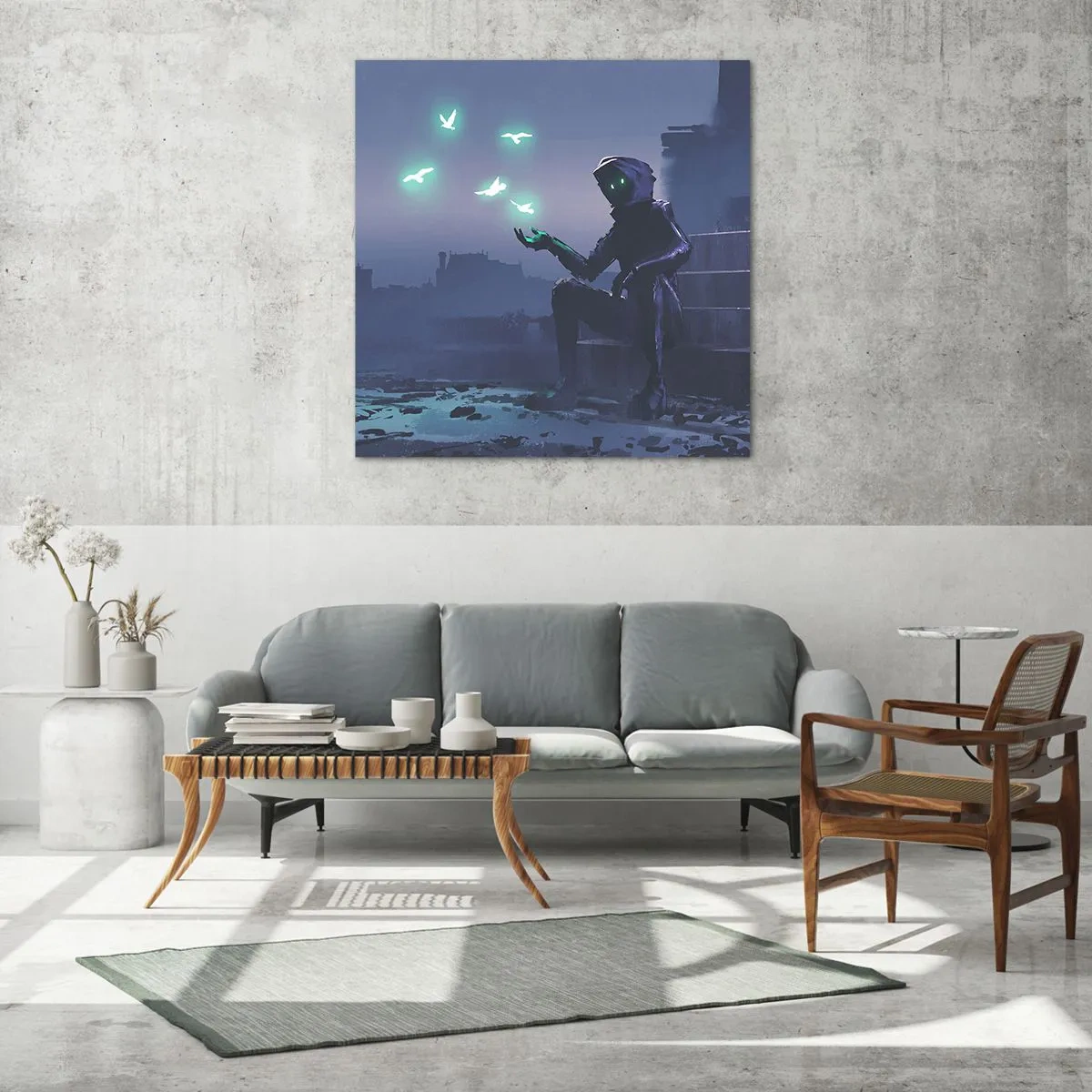 Quadro su vetro - La vita ritorna - 60x60 cm