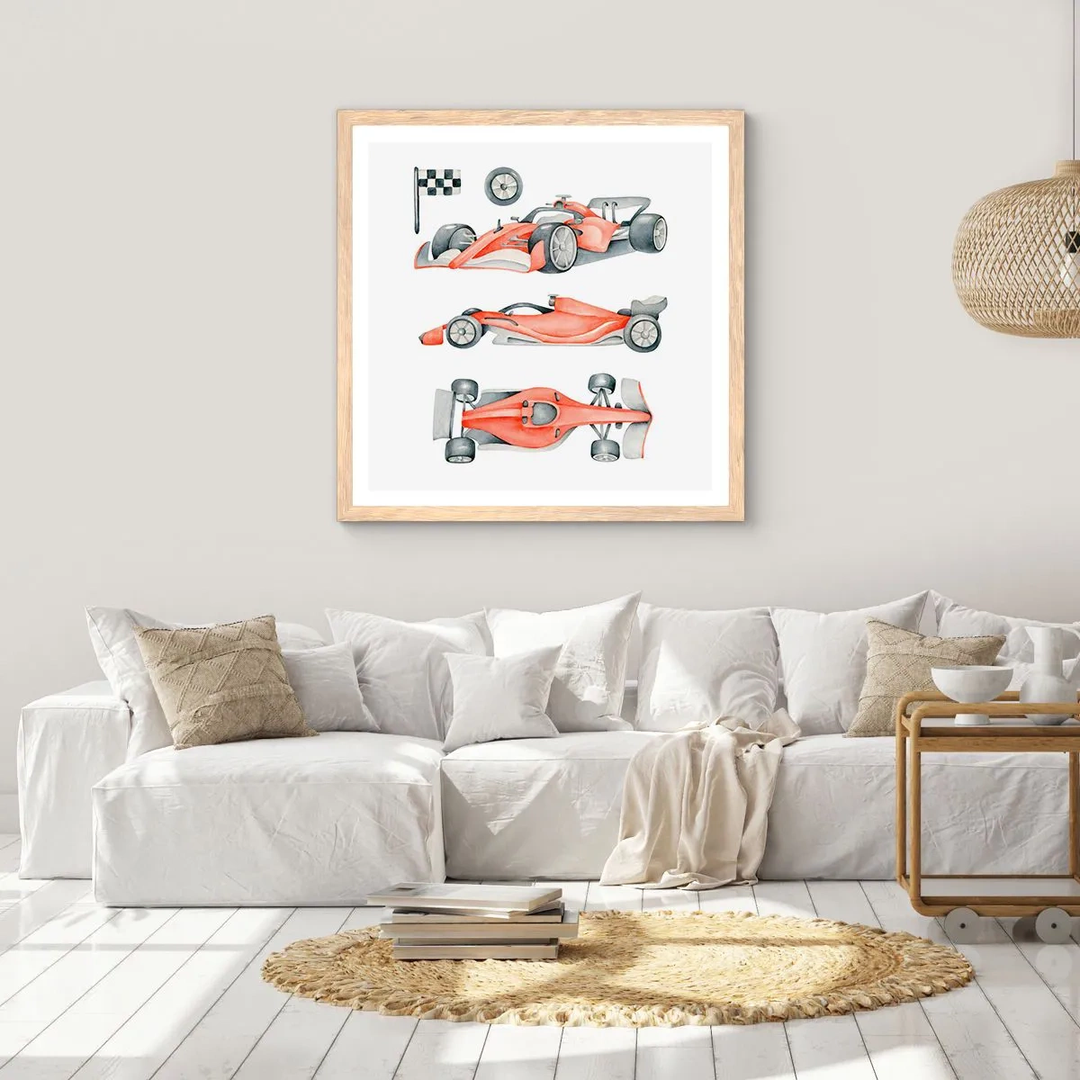 Poster in cornice rovere chiaro - Inseguendo i sogni - 40x40 cm