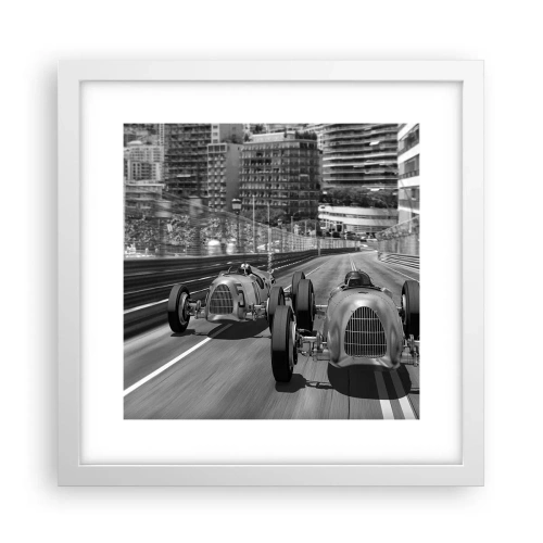 Poster in cornice bianca - Tanto tempo fa a Montecarlo - 30x30 cm