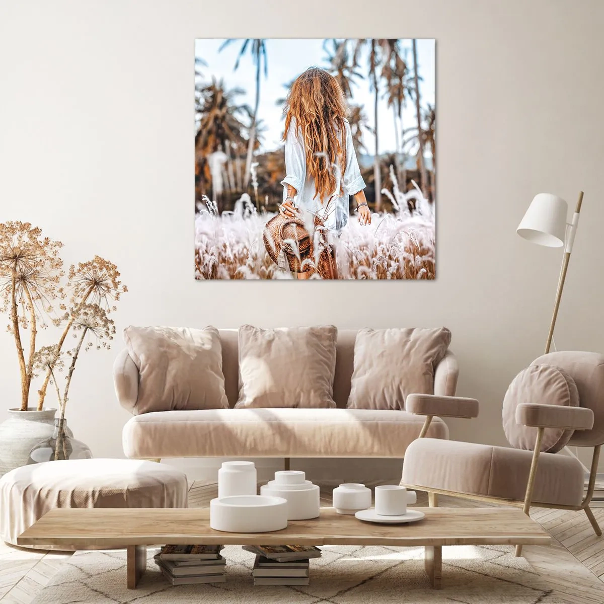 Quadro su tela - Stampe su Tela - Nata dalla lanugine dell'erba - 60x60 cm