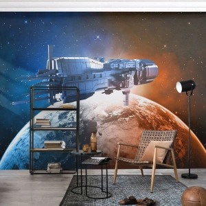 Fotomurali Standard Eco - Un attento osservatore - Cosmo, Navicella spaziale, Navetta - 150x105 cm