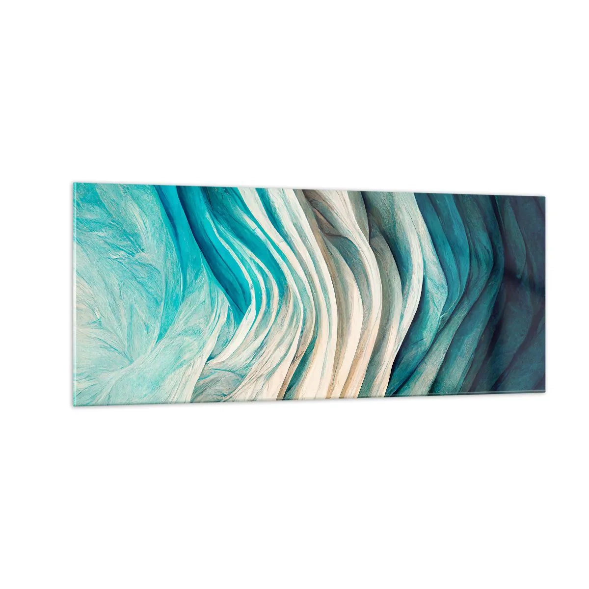 Quadro su vetro - Blu insaziabile - 100x40 cm