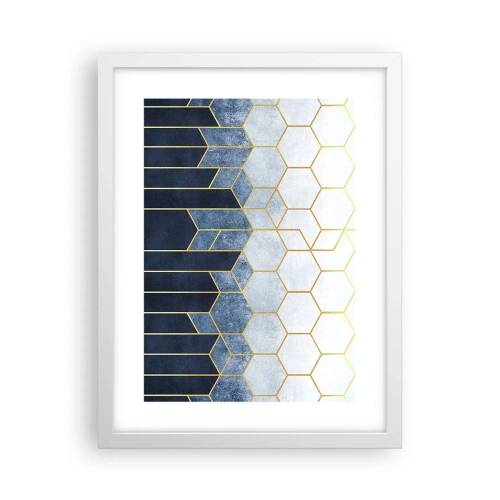 Poster in cornice bianca - Composizione a ritmo sincopato - 30x40 cm