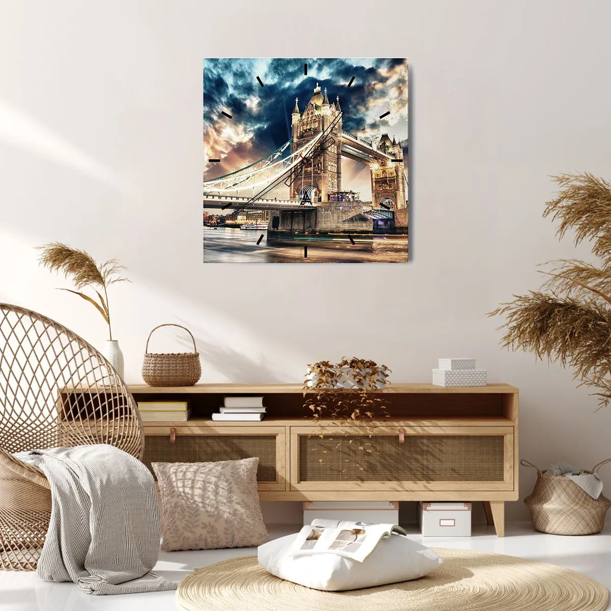 Orologio da parete - Orologio in Vetro - Il monumento dell'impero britannico - 40x40 cm