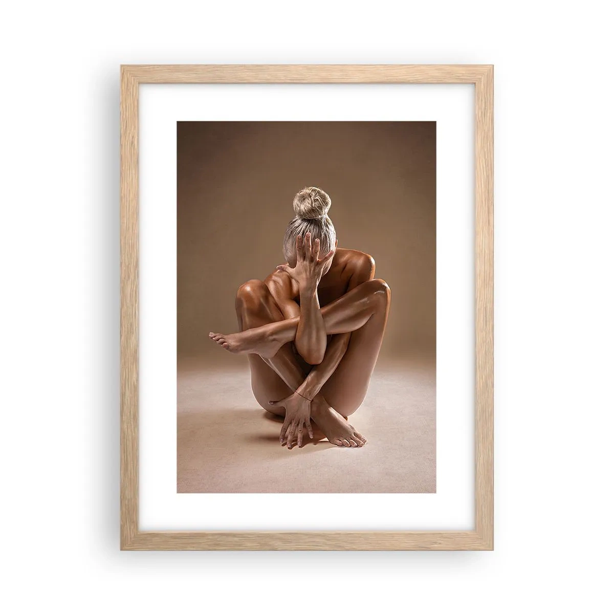 Poster in cornice rovere chiaro - Unità di corpo e anima - 30x40 cm
