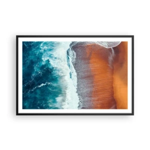 Poster in cornice nera - Il tocco dell'oceano - 91x61 cm