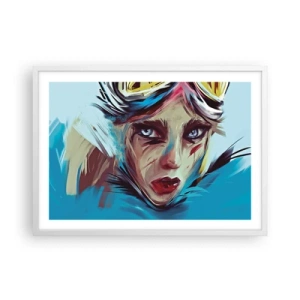 Poster in cornice bianca - La guerriera della strada - 70x50 cm