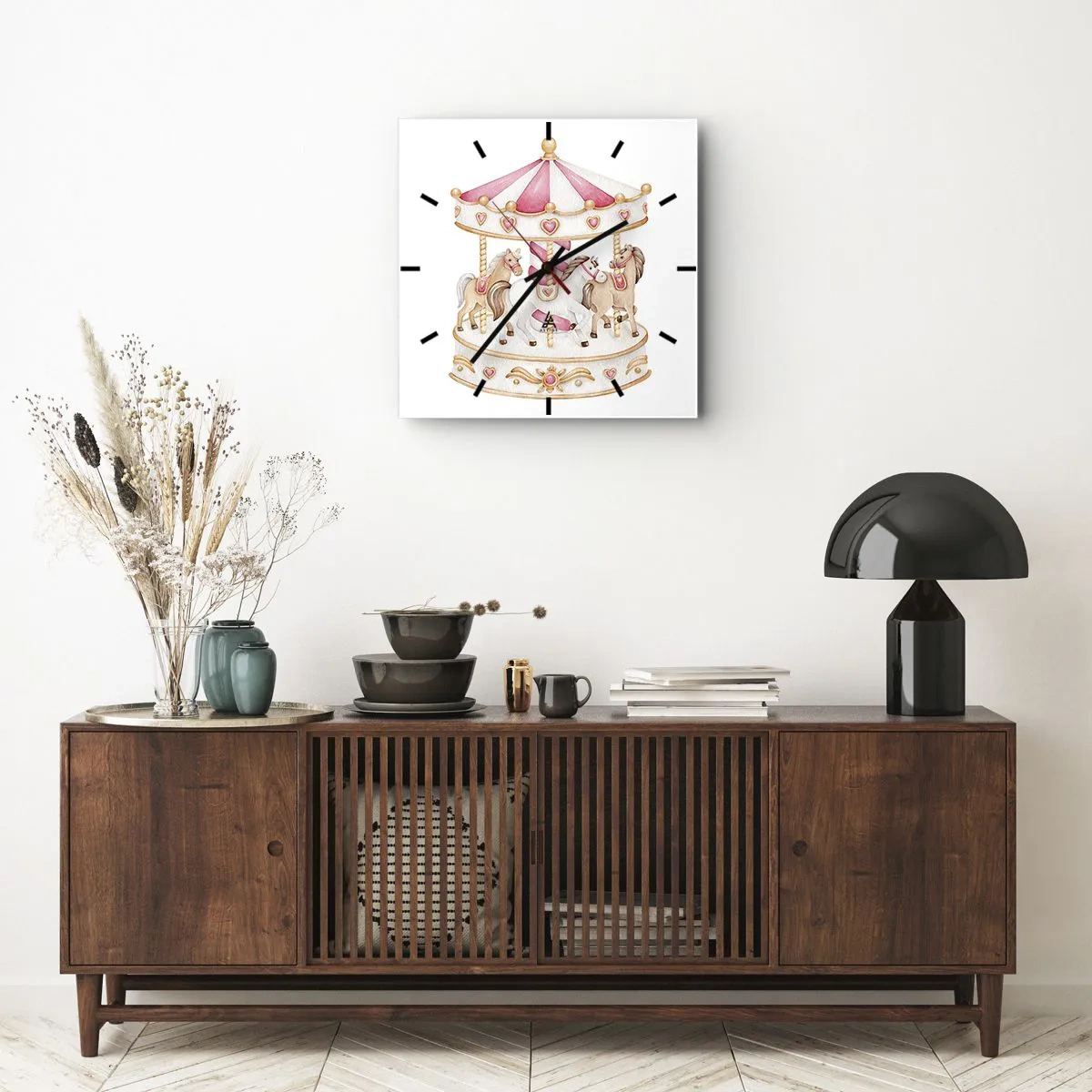 Orologio da parete - Orologio in Vetro - Il dolce mondo dell'infanzia - 40x40 cm