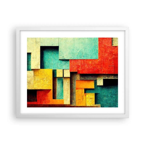 Poster in cornice bianca - Il festival degli angoli retti - 50x40 cm