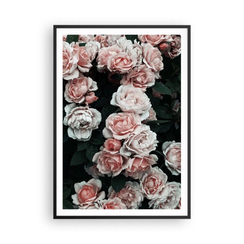 Poster in cornice nera - Composizione di rose - 70x100 cm