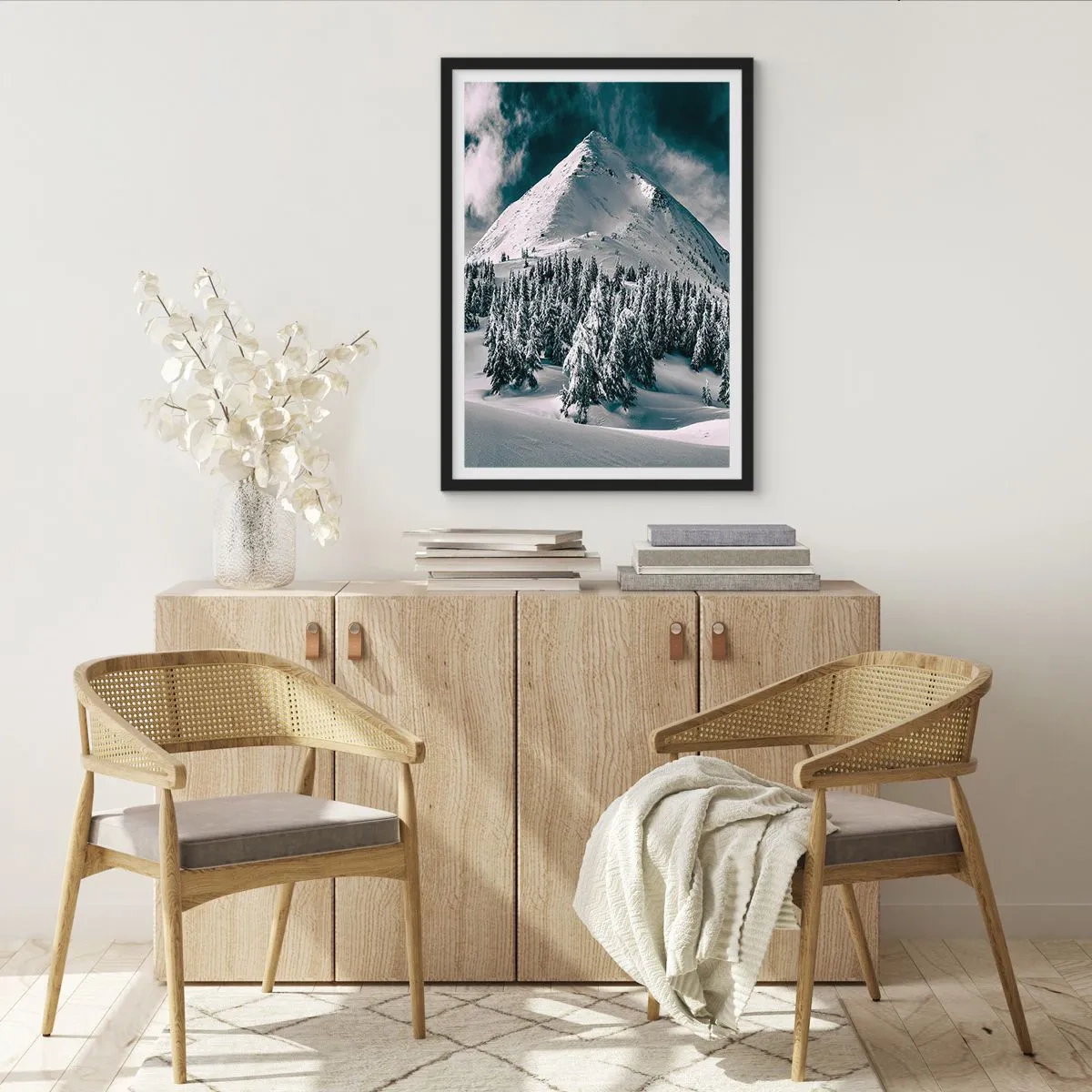 Poster in cornice nera - Il paese della neve e del ghiaccio - 61x91 cm
