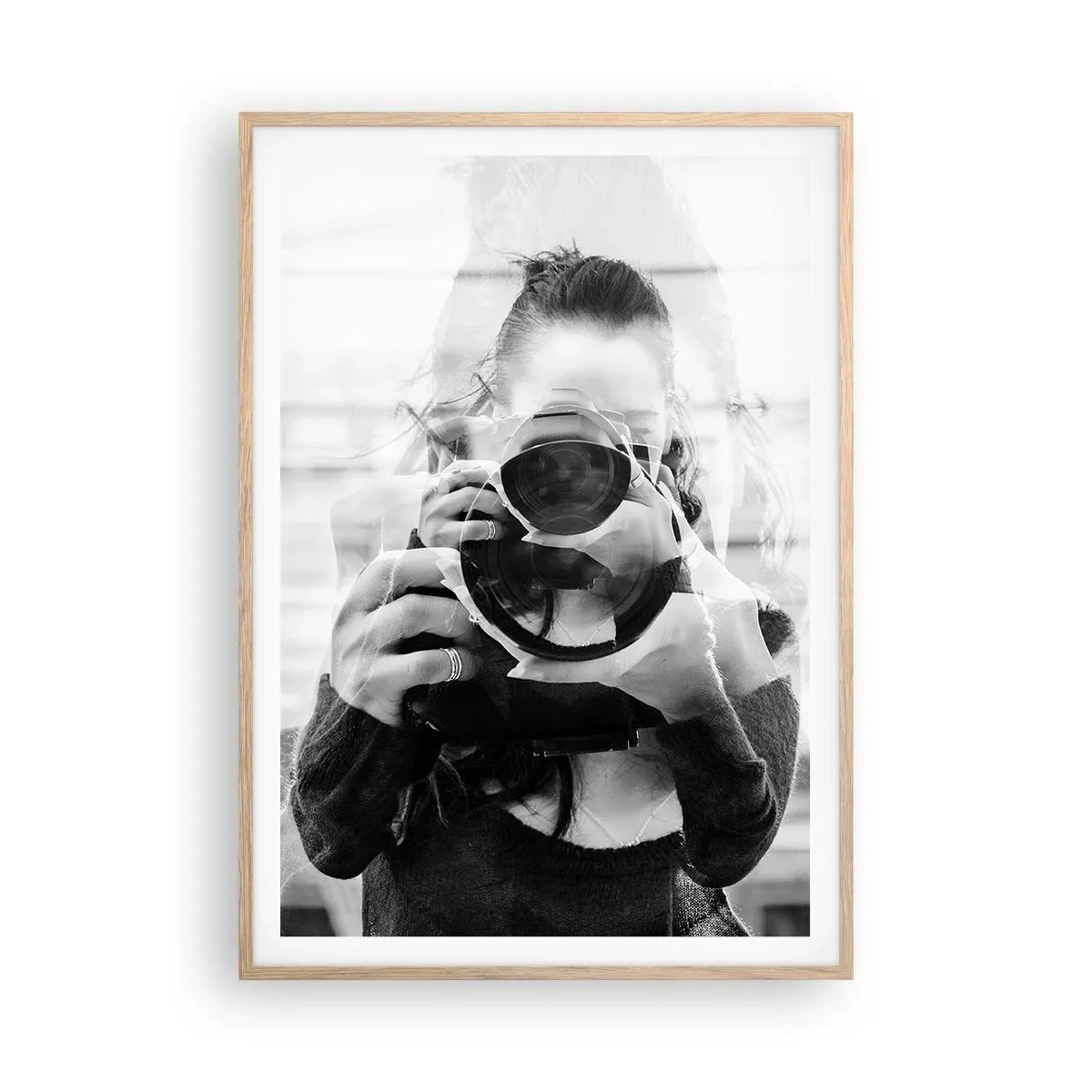 Poster in cornice rovere chiaro - Il creatore e il materiale - 70x100 cm